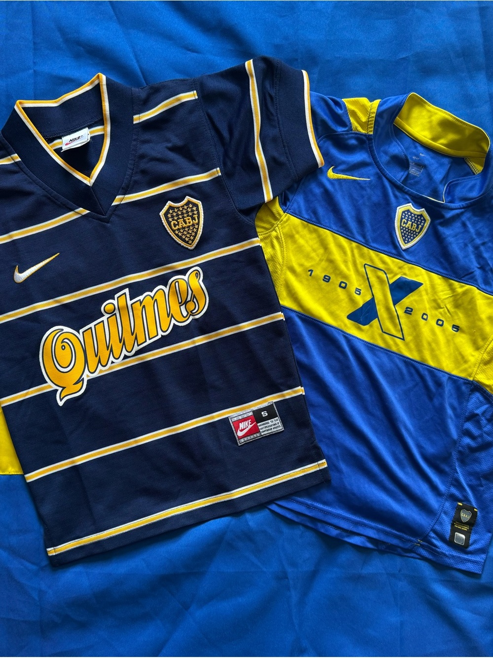 Nike Boca Juniors kids Sz Small 1998 Mercosur 2005 Centenario